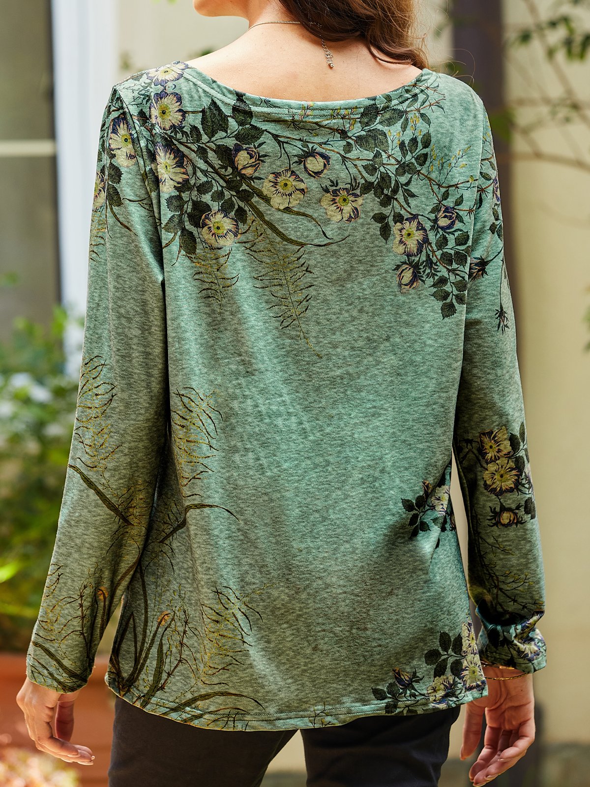 Floral Casual Loose Sweatshirt &pullover