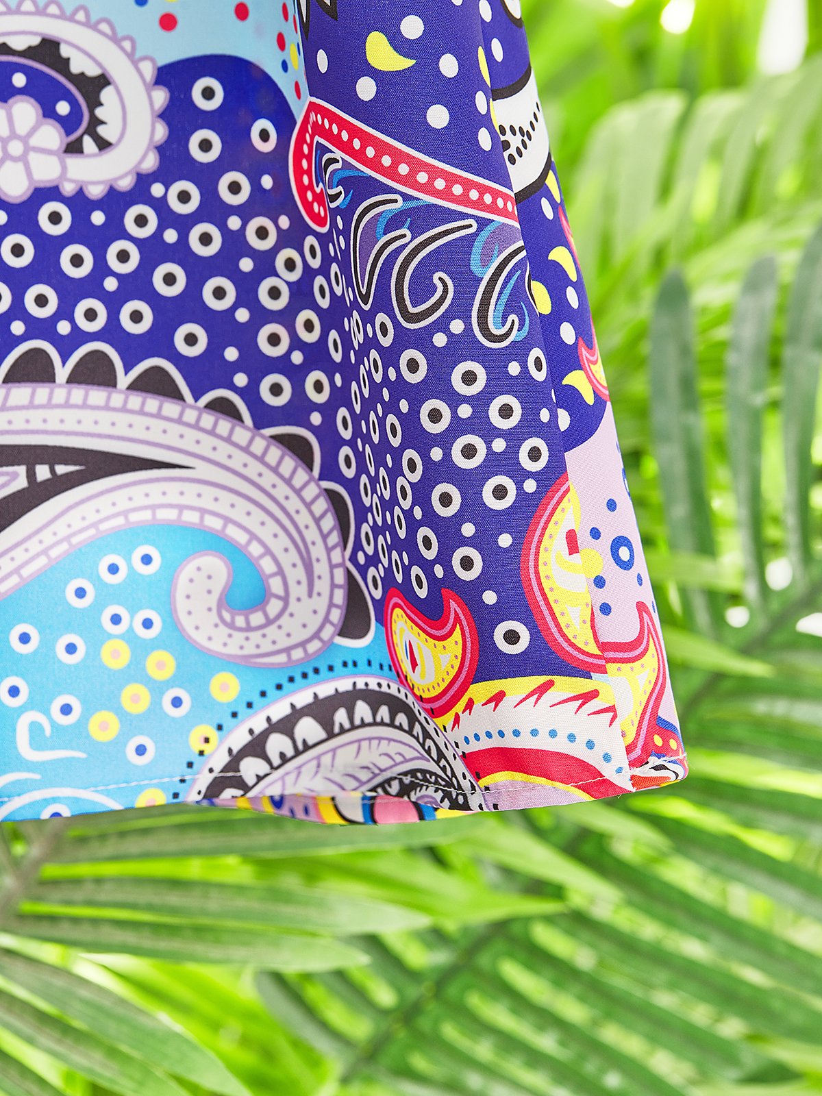 Loose V Neck Ethnic Casual Shorts