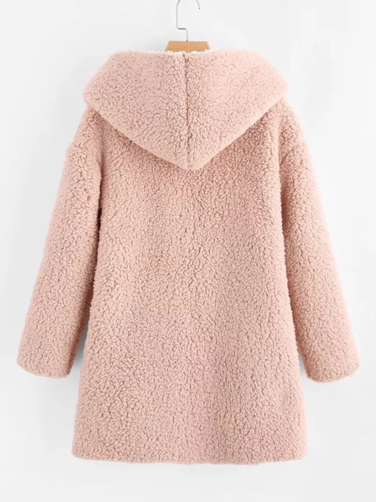 Hoodie Long Sleeve Patchwork Casual Coats