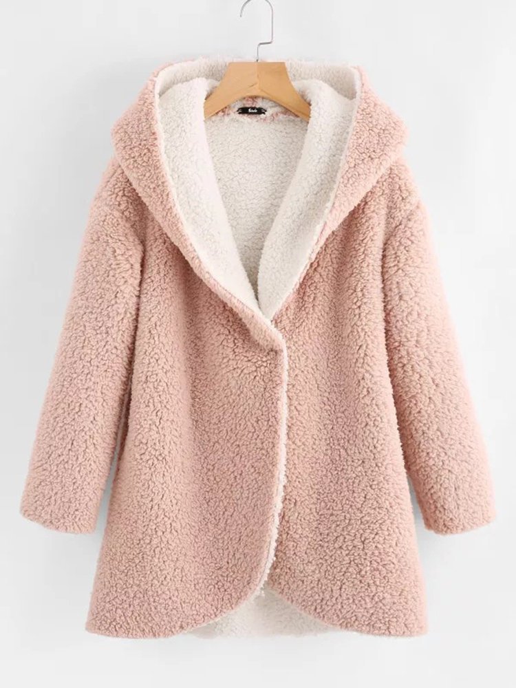 Hoodie Long Sleeve Patchwork Casual Coats
