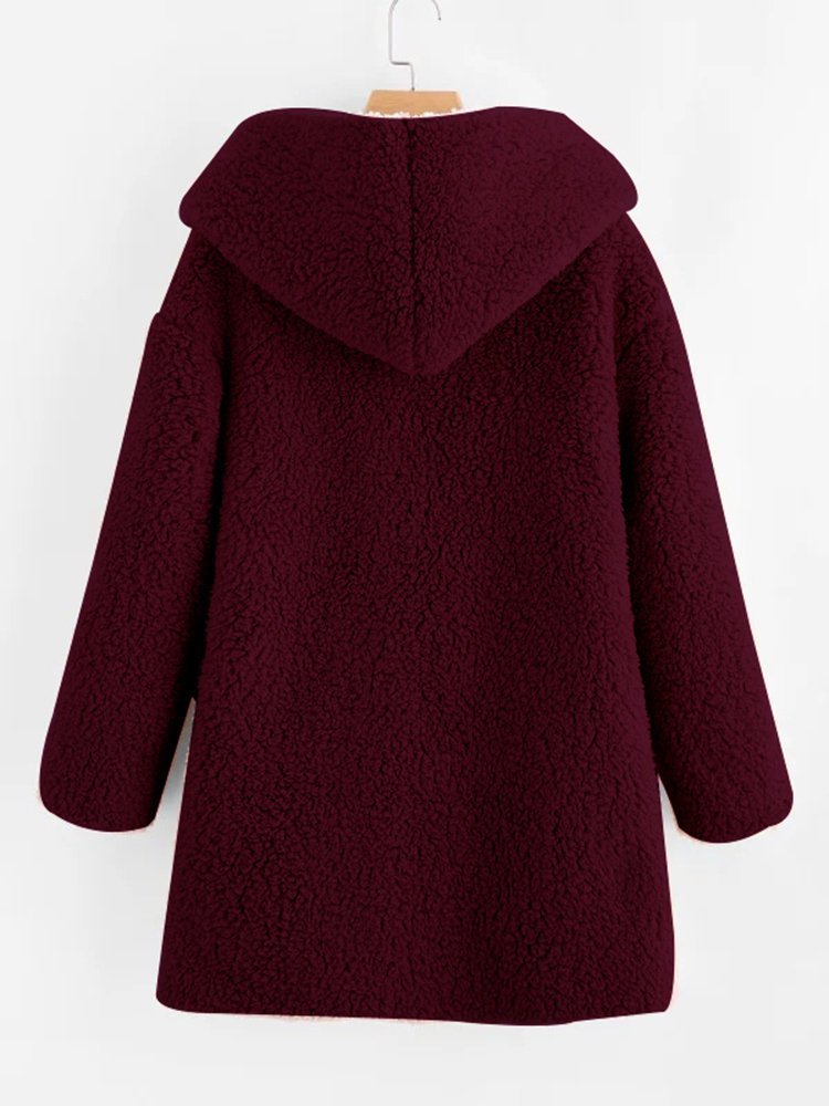 Hoodie Long Sleeve Patchwork Casual Coats