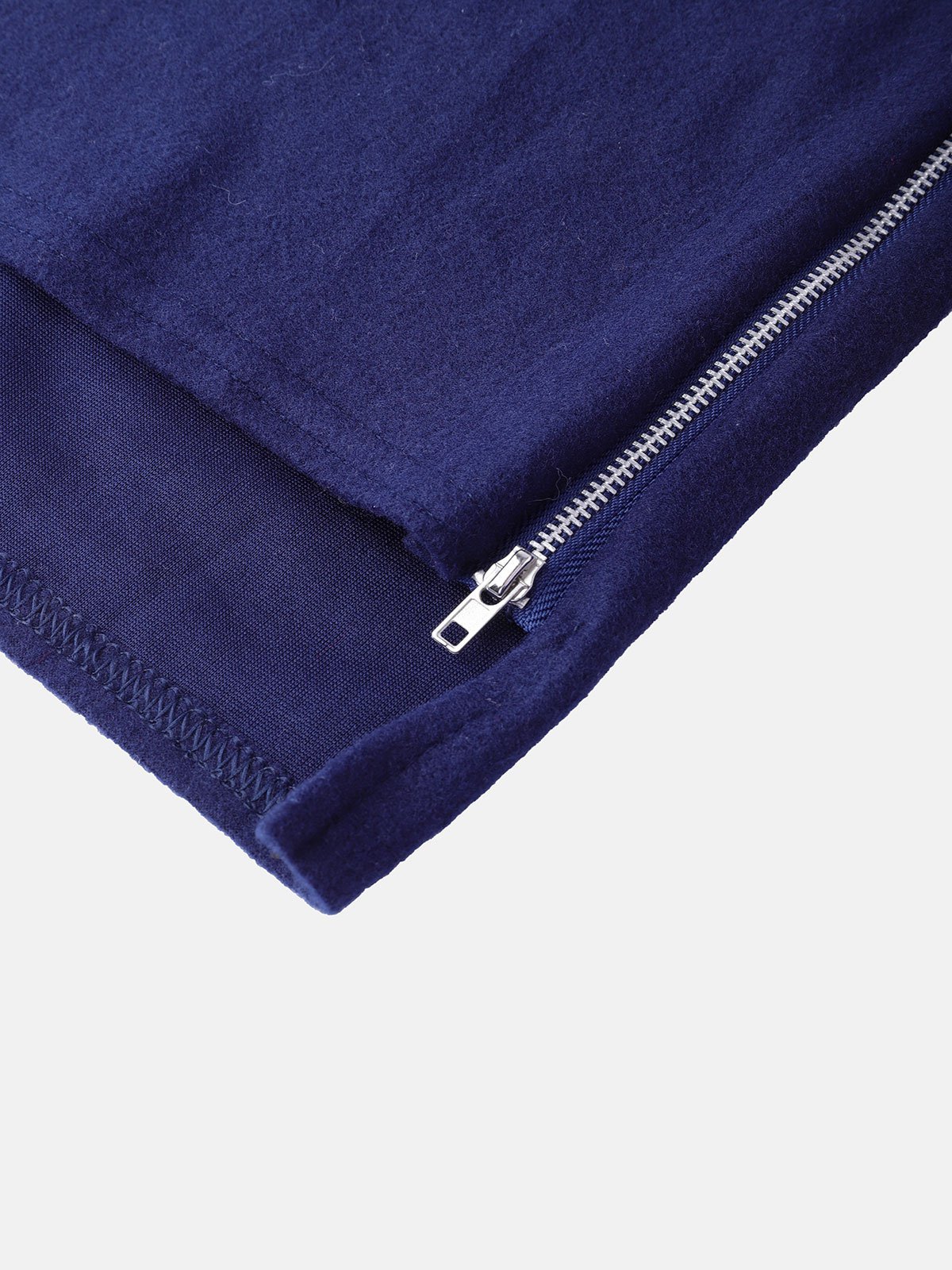 Fluffy Zipper Long Sleeve Casual H-line Jumper