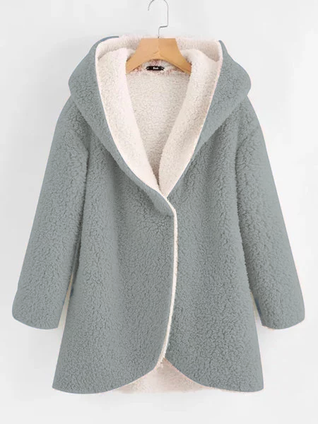 Hoodie Long Sleeve Patchwork Casual Coats