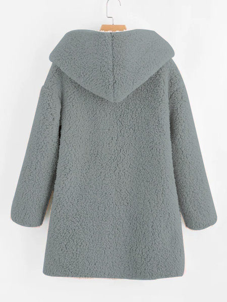 Hoodie Long Sleeve Patchwork Casual Coats