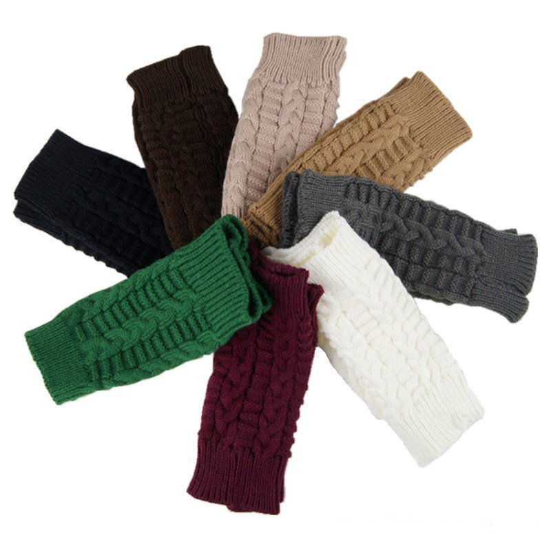 Fashion Knitted Arm Fingerless Winter Gloves Unisex Soft Warm Mitten Original