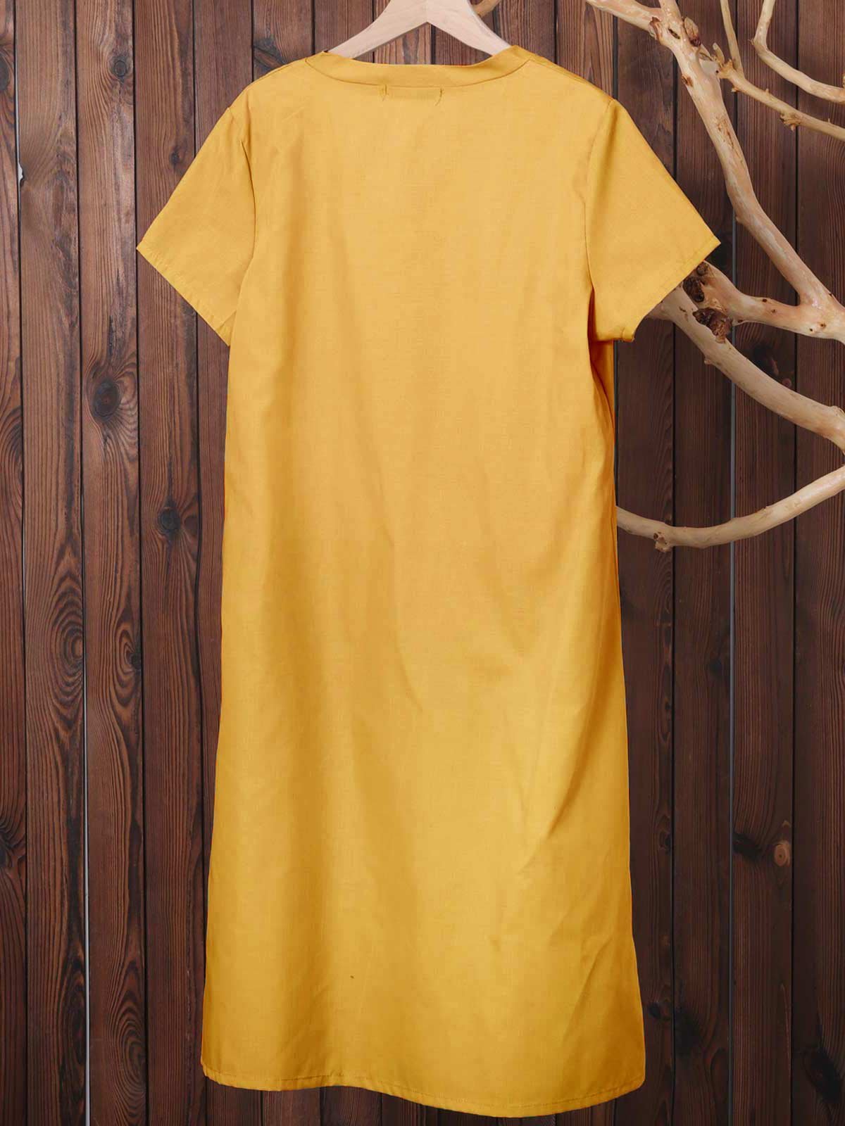 Loose V Neck Casual Casual Dress