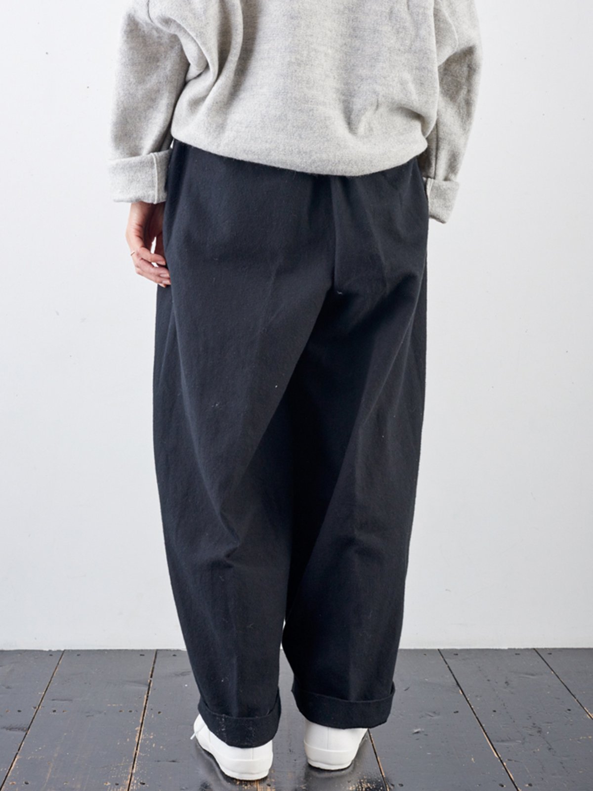 Cotton-Blend Casual Solid Trousers