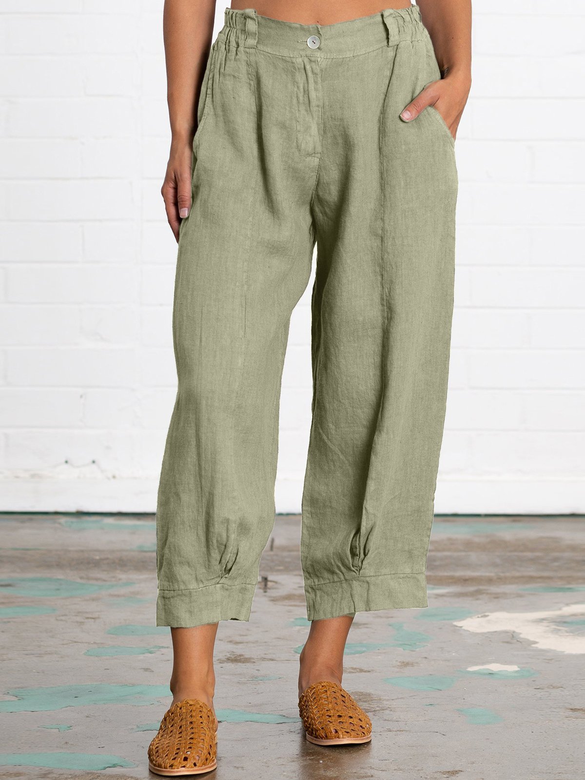Loose Linen Vacation Trousers