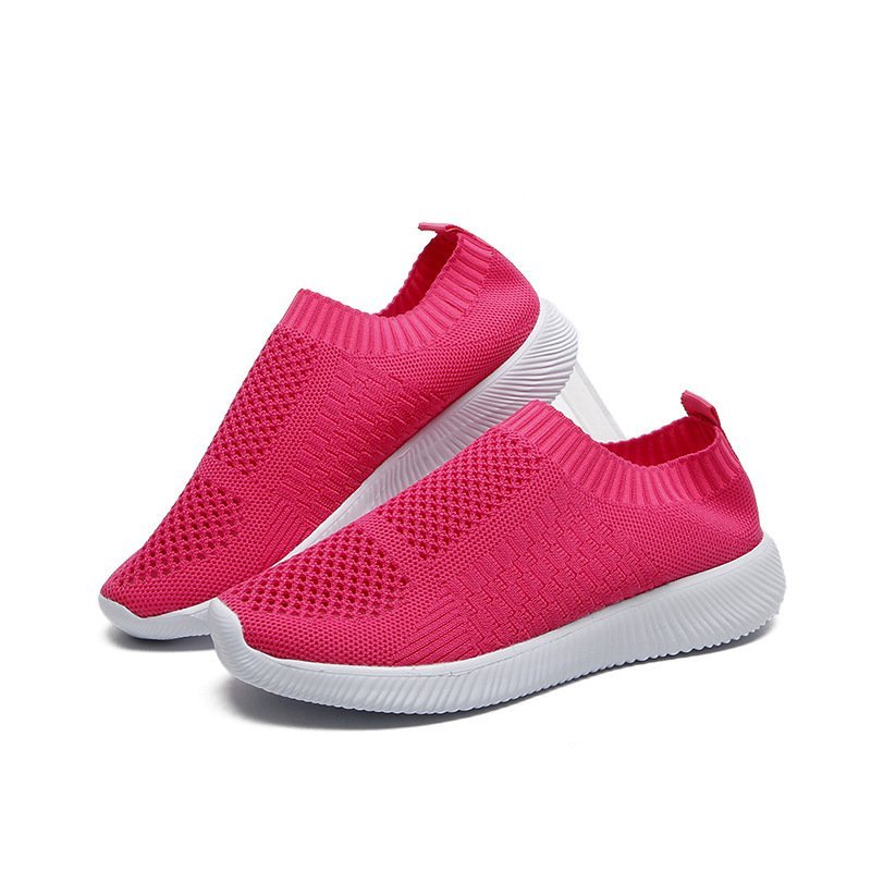 All Season Elastic Athletic Slip-On Sneakers Plus Sizes