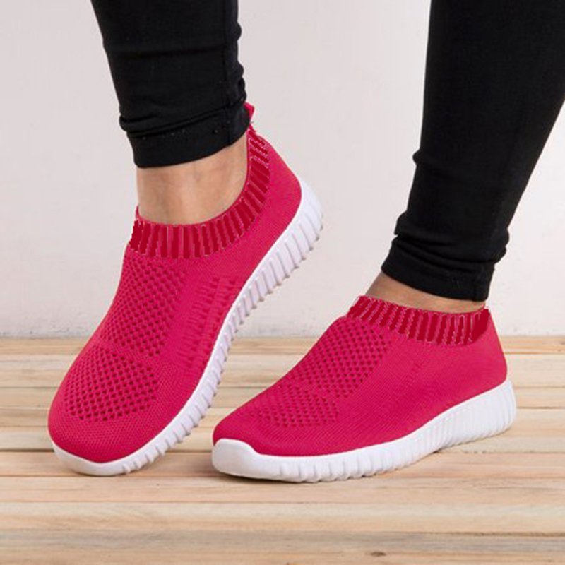 All Season Elastic Athletic Slip-On Sneakers Plus Sizes