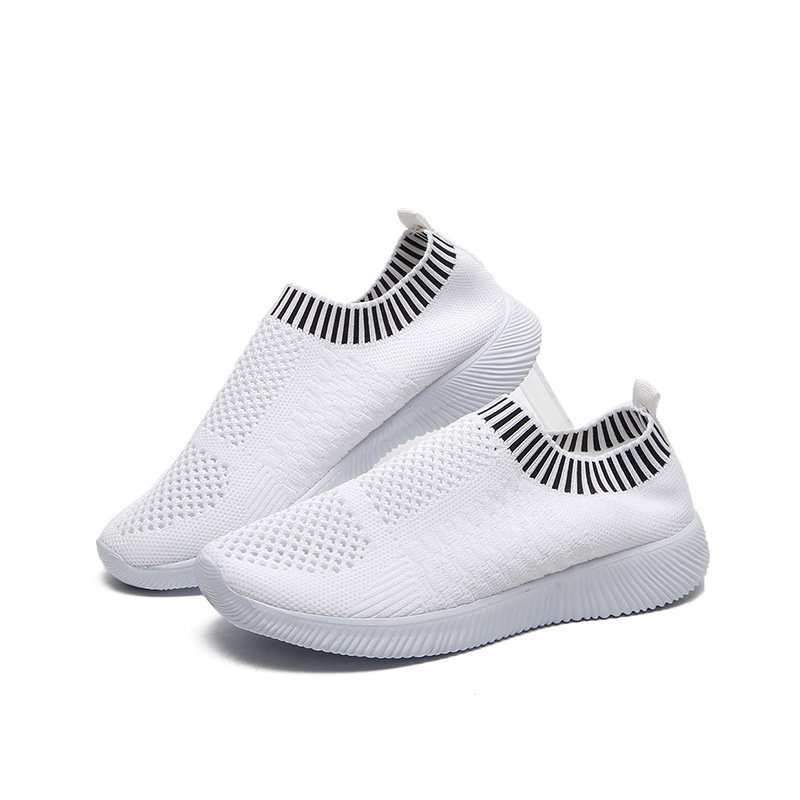 All Season Elastic Athletic Slip-On Sneakers Plus Sizes