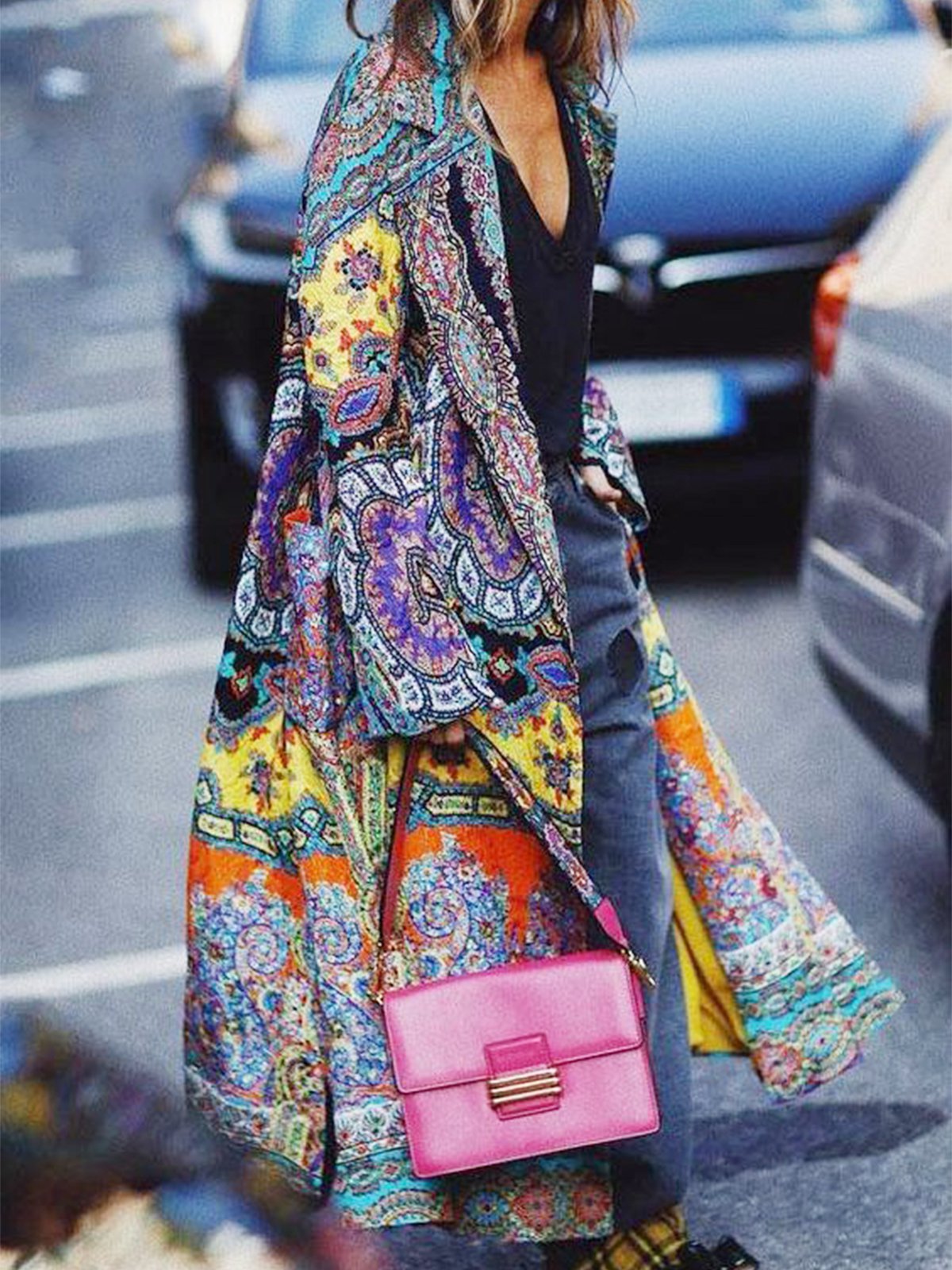 Ethnic Loose Cotton-Blend Vintage Coats