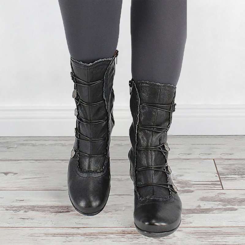 Women Elegant Daily Buckle Comfy Boots