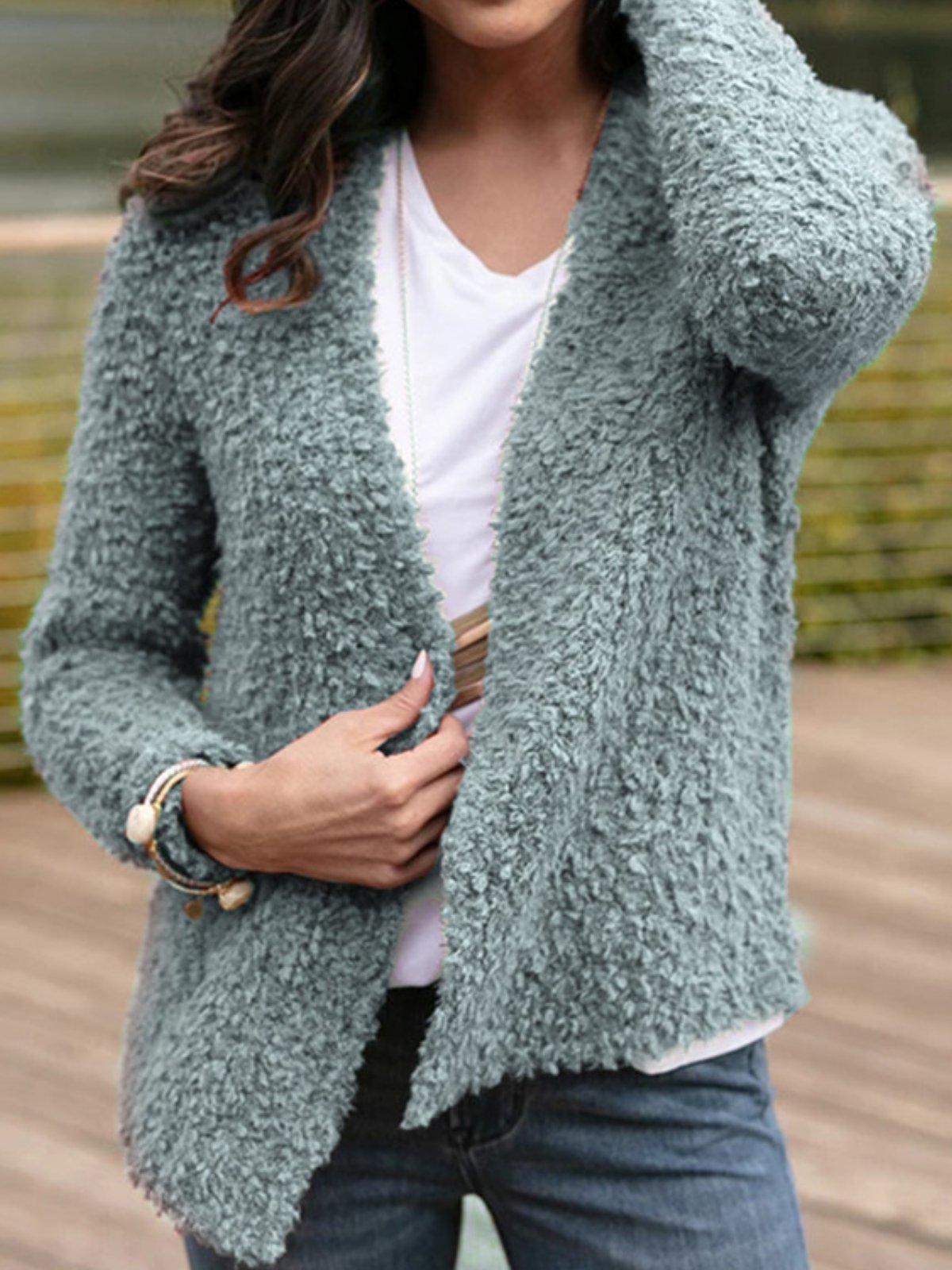 Casual Over Size Cotton-Blend Jacket