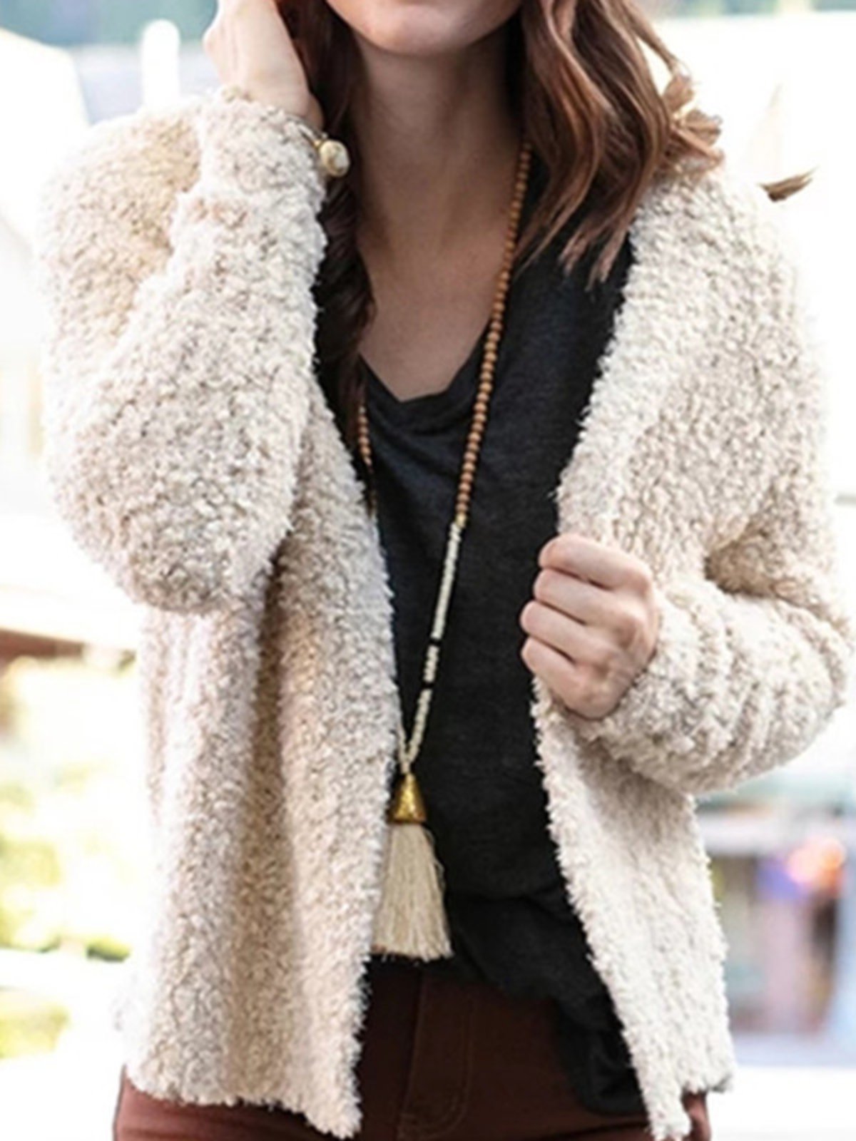 Casual Over Size Cotton-Blend Jacket