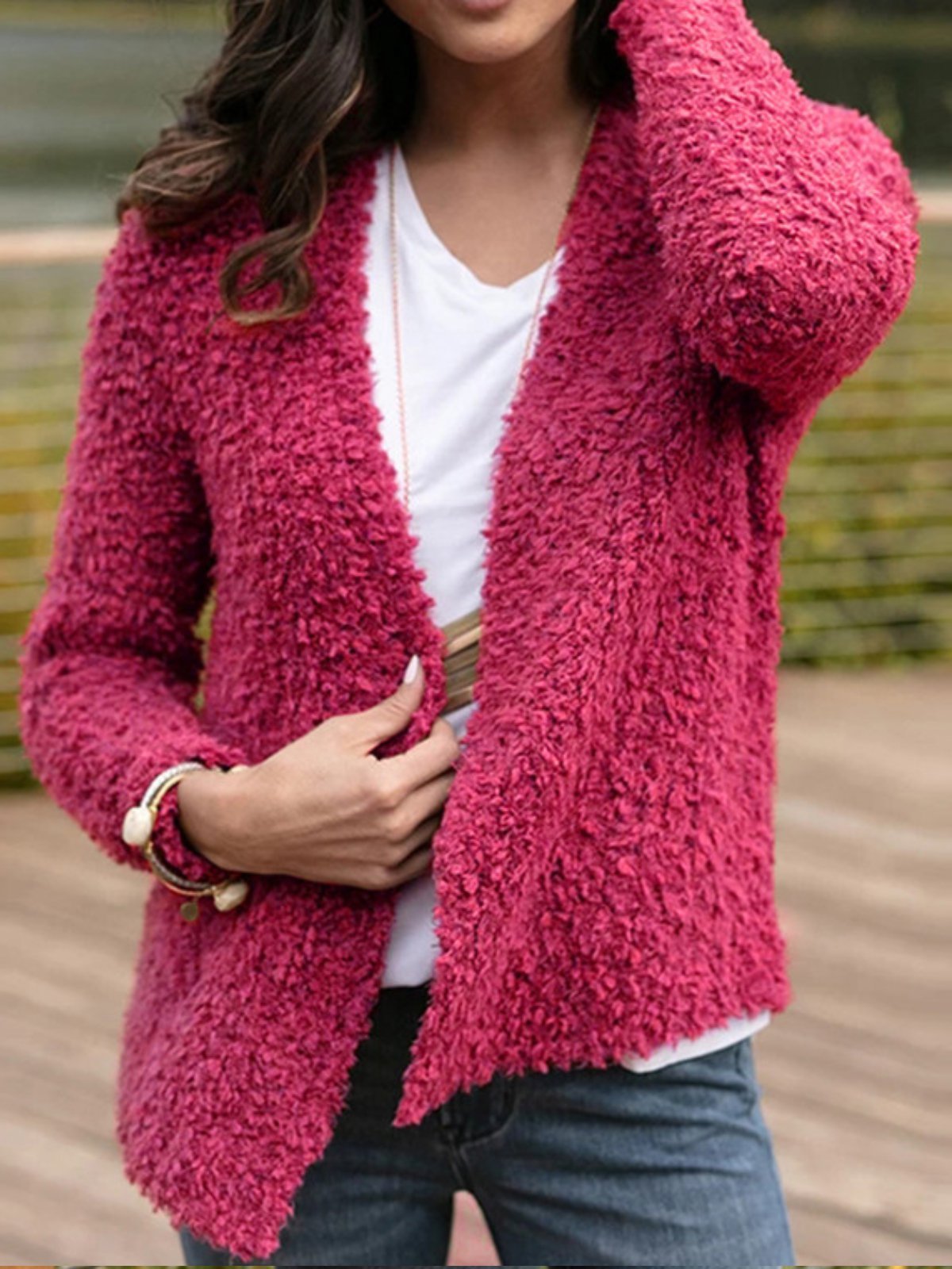 Casual Over Size Cotton-Blend Jacket