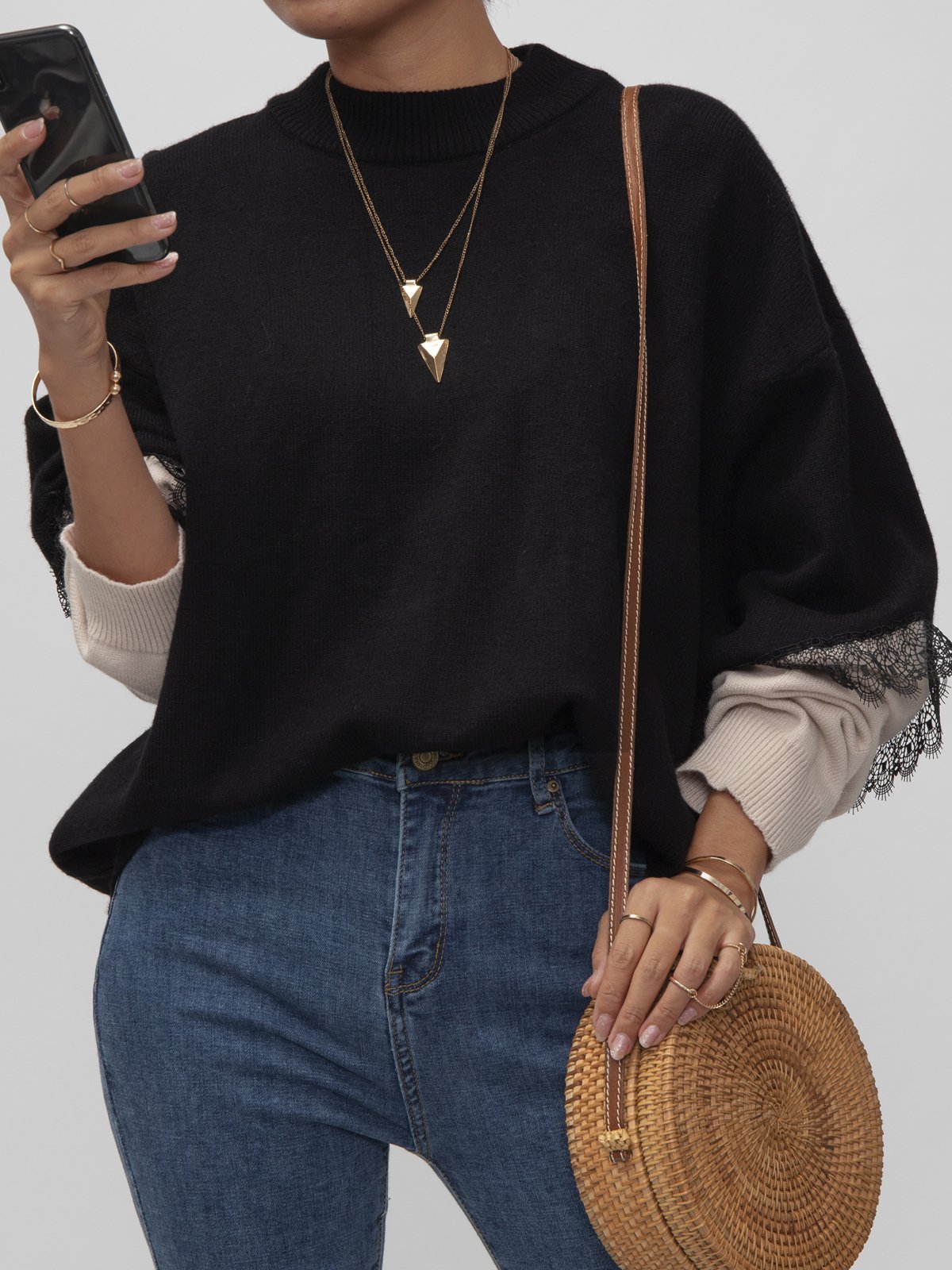 Crew Neck Vintage Jumper