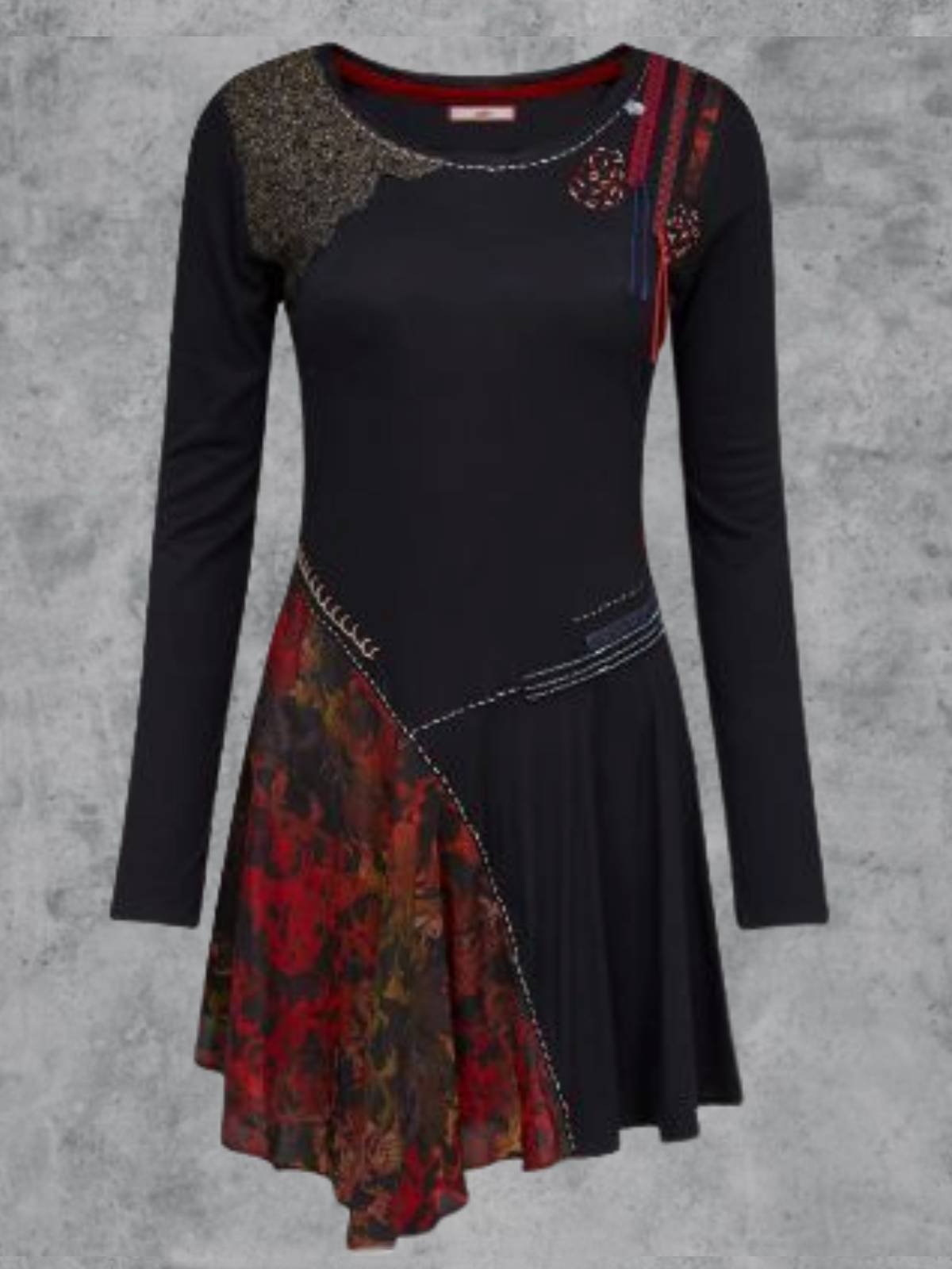 Crew Neck Casual Fit Dress
