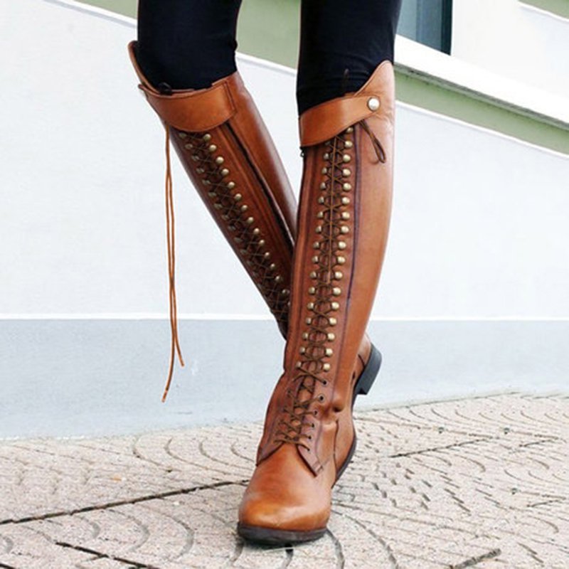 Women Plus Size Horse Riding Booties Casual Shoes