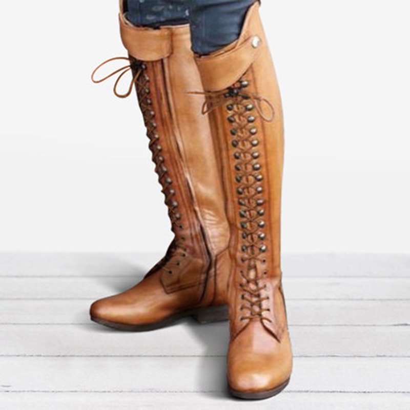 Women Plus Size Horse Riding Booties Casual Shoes