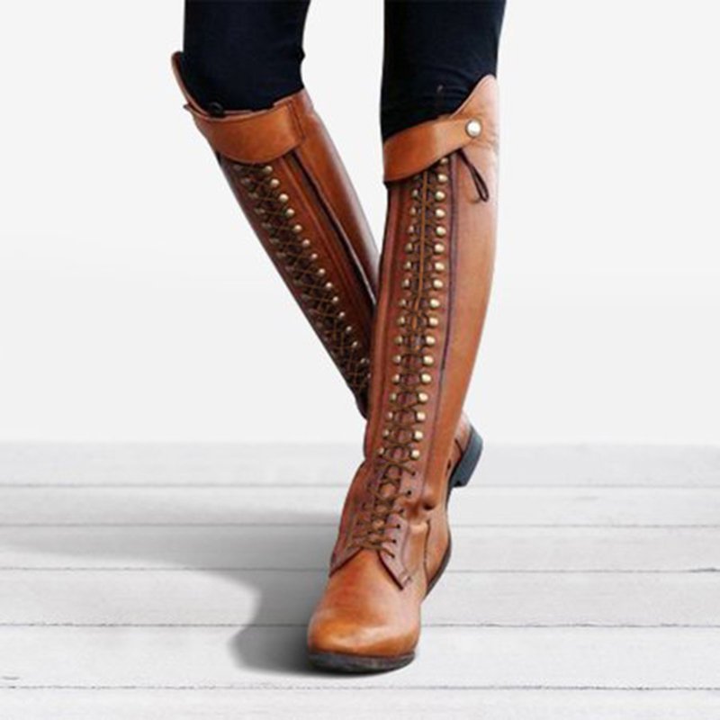 Women Plus Size Horse Riding Booties Casual Shoes