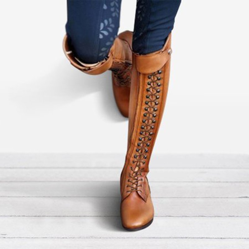 Women Plus Size Horse Riding Booties Casual Shoes