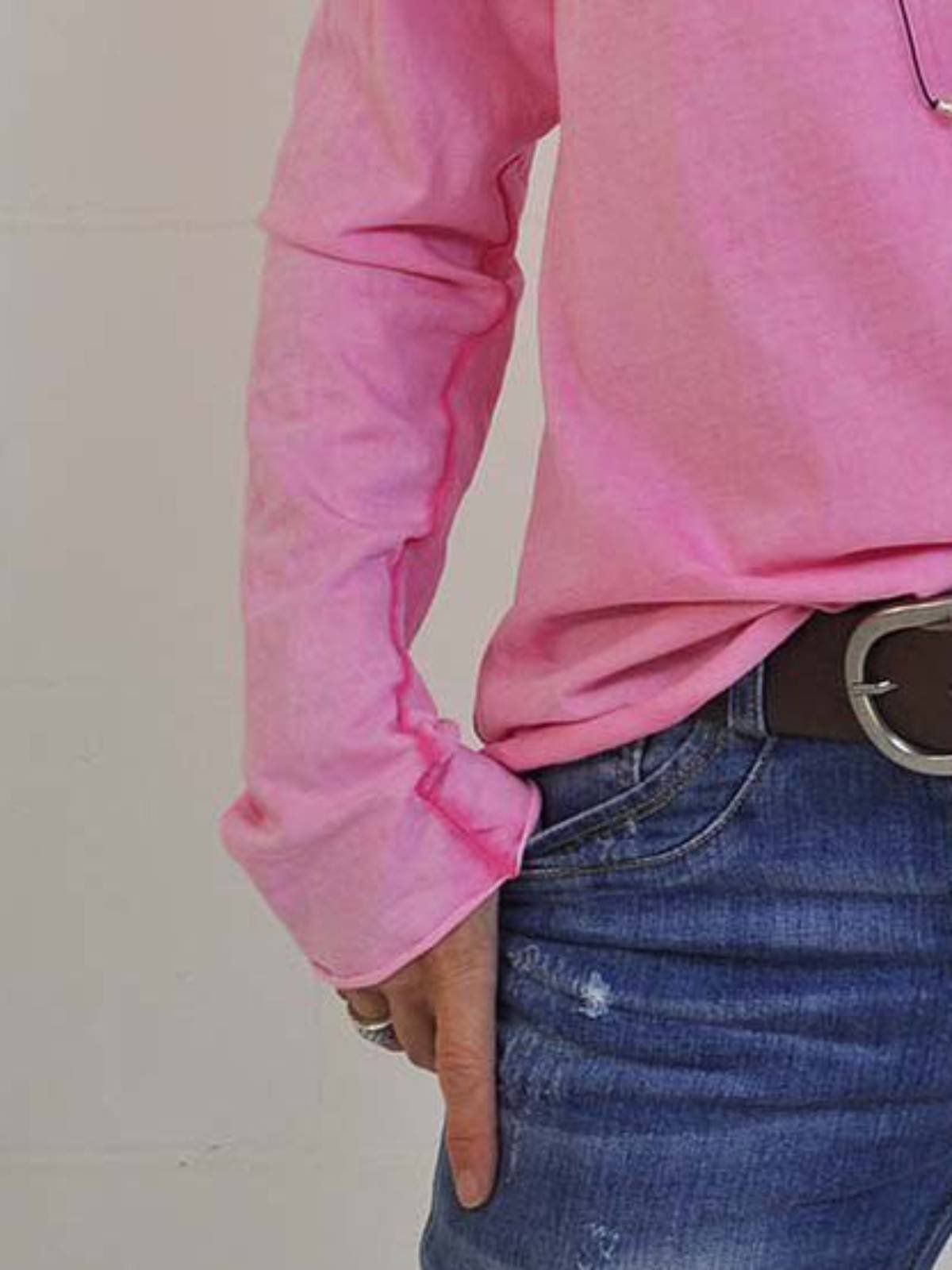 Casual Cotton-Blend V Neck Plain Blouses