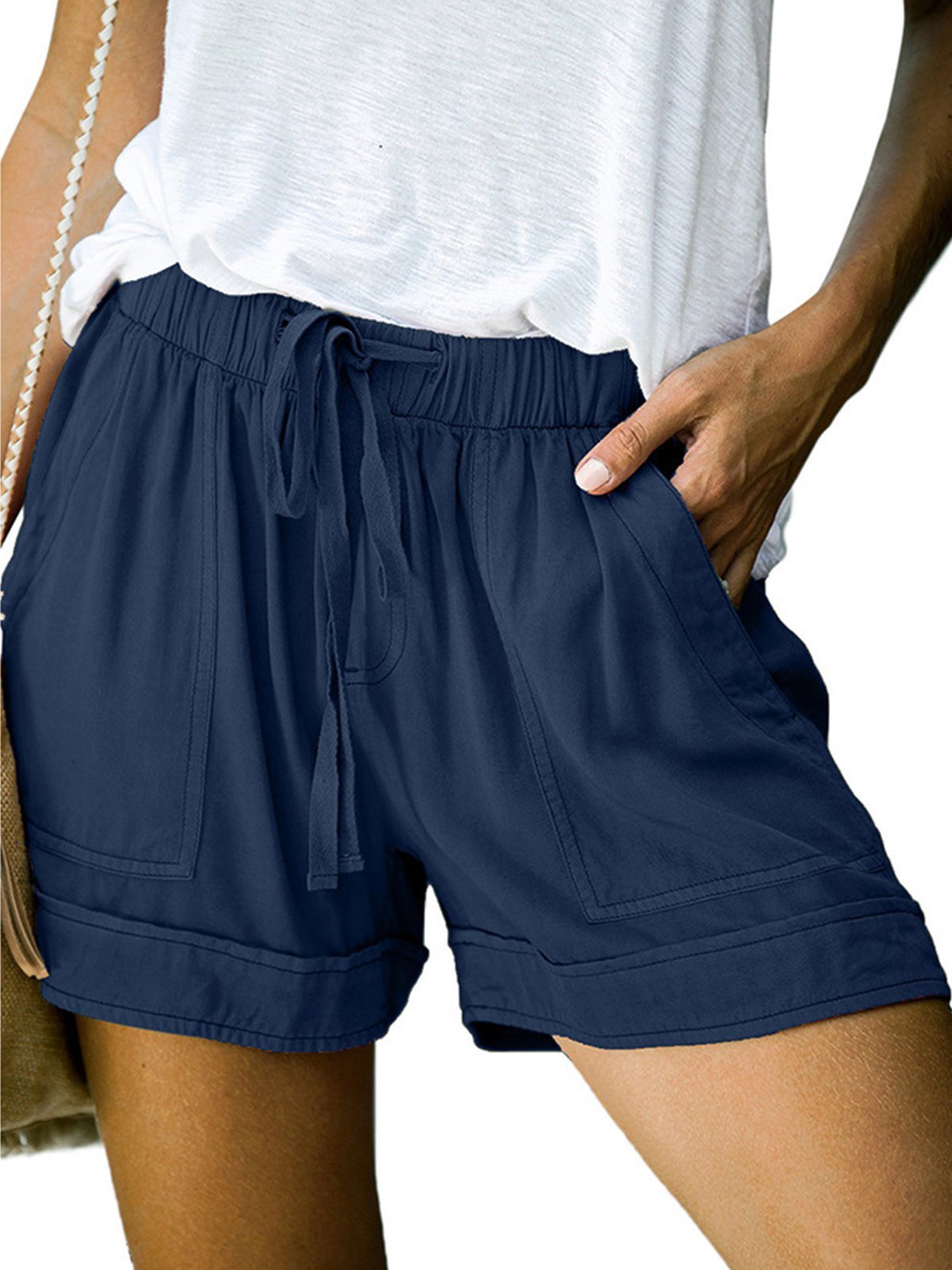 Casual Loose Plain Shorts