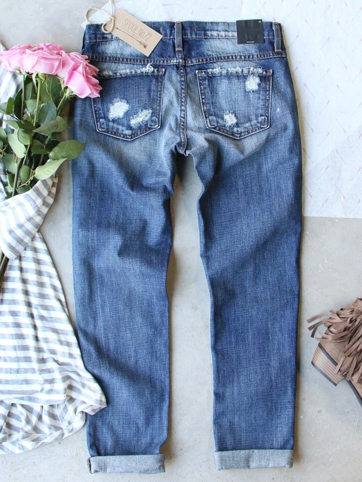 Slim Fit Casual Printed Denim&jeans