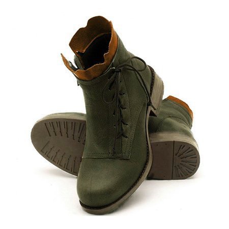 Pu Lace-Up Low Heel Boots Fashion Ankle Shoes