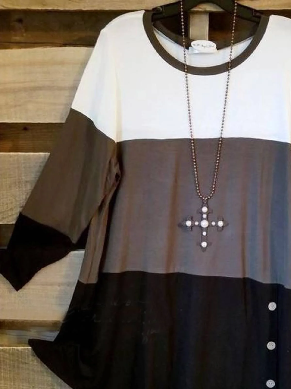 Casual Solid Cotton-Blend Sweatshirt &pullover