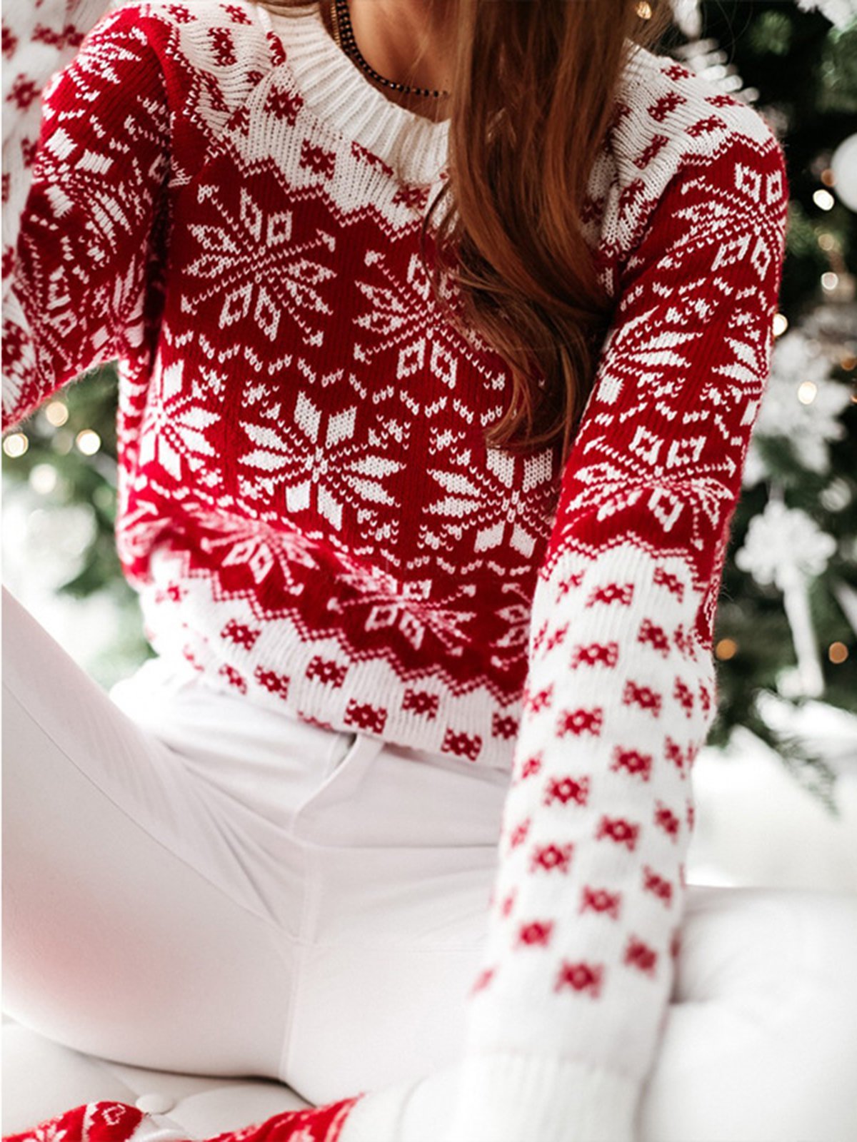 Cotton Casual Printed Shift Jumper