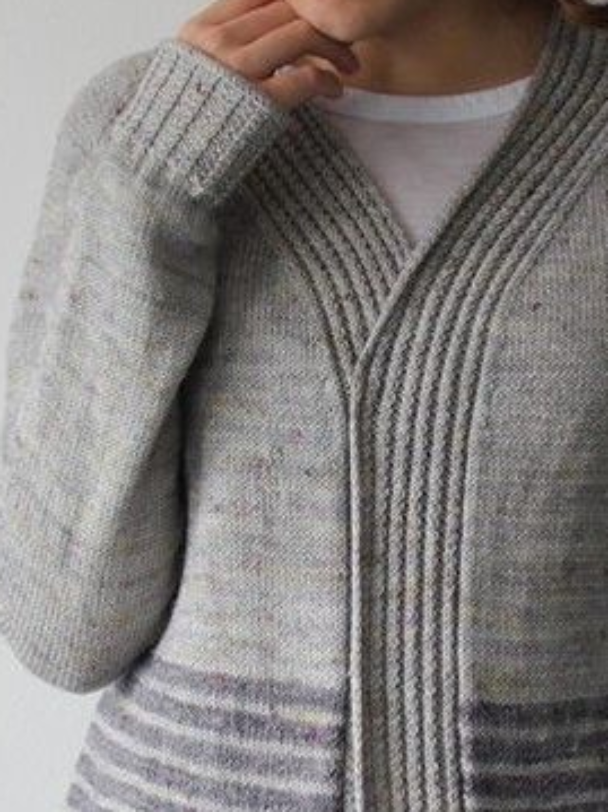 Casual Striped Knitted Sweater coat