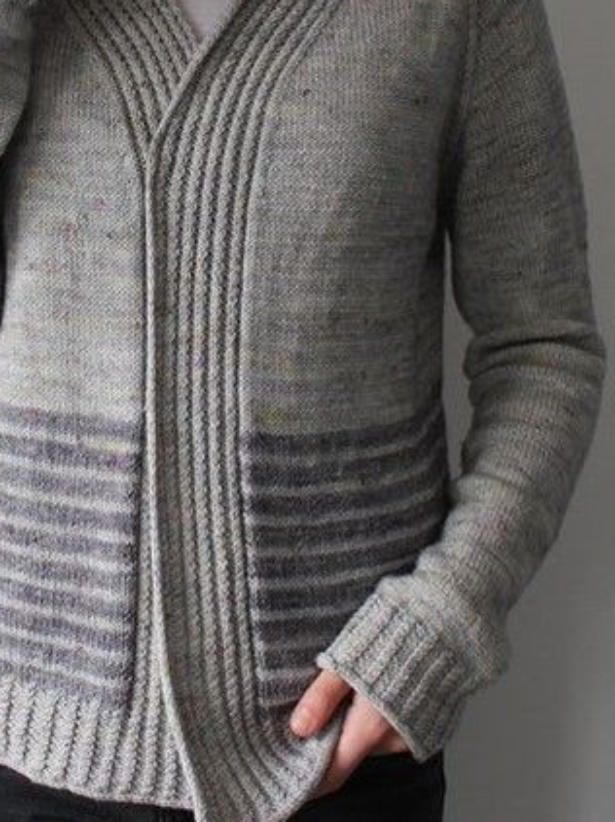 Casual Striped Knitted Sweater coat