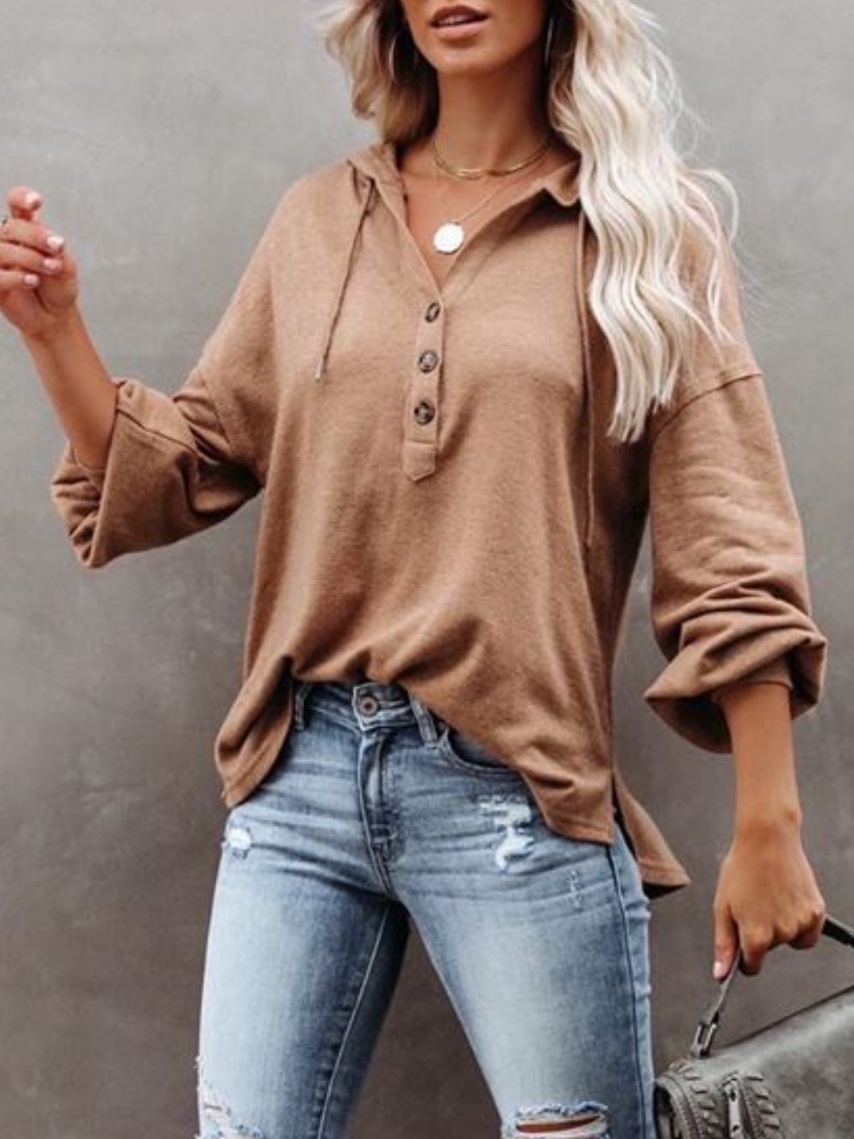 Solid Loose Casual Top