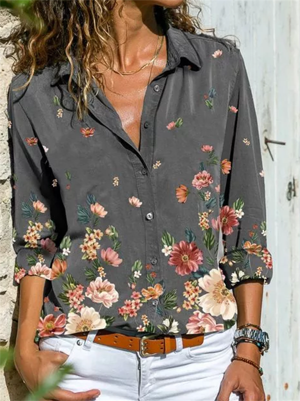 Printed Casual Cotton Loose Blouses
