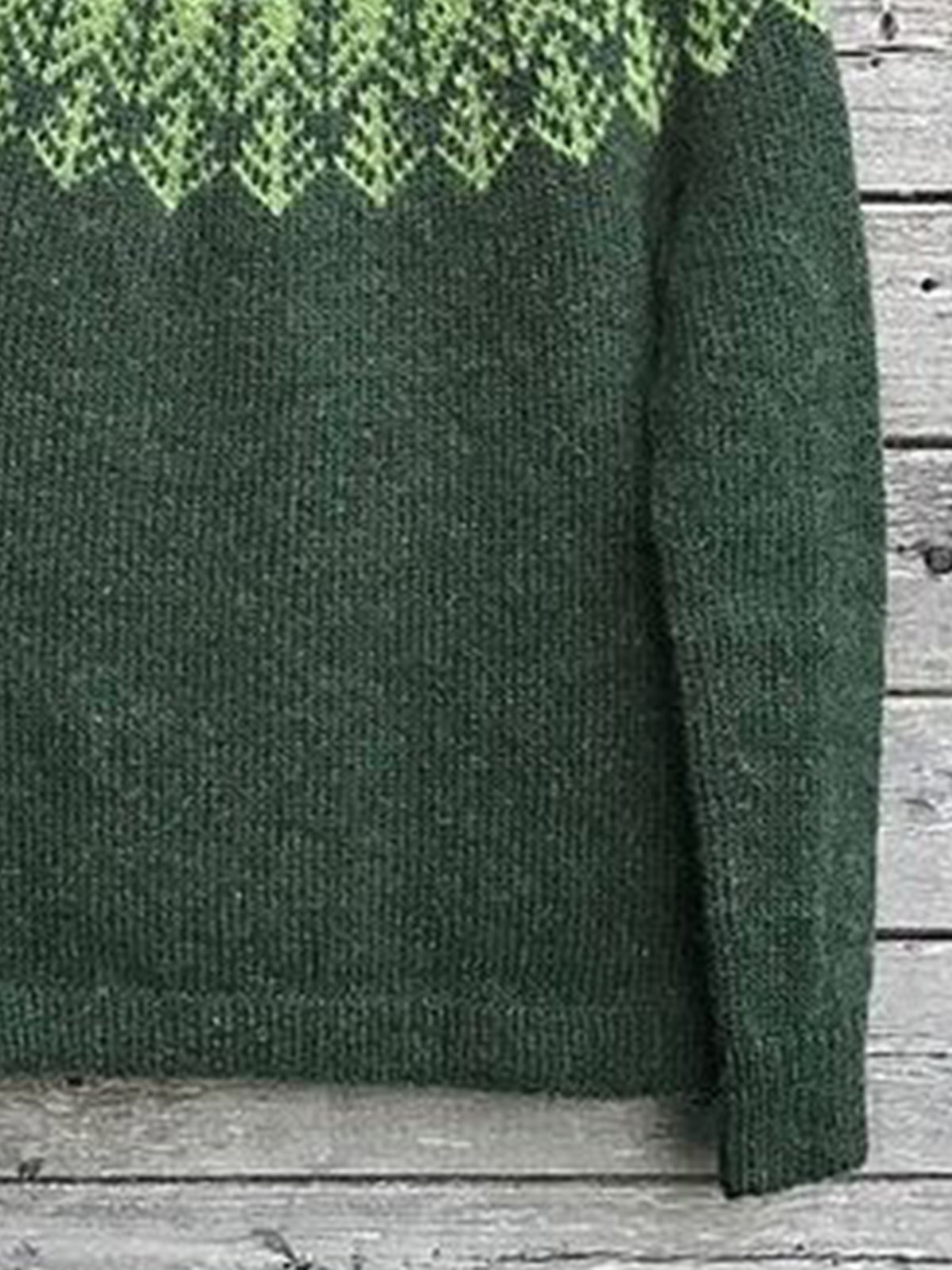 Olive Green Vintage Casual Knitted Long Sleeve Sweater