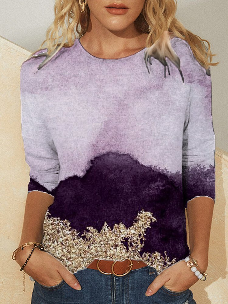 Vacation Slim Fit Printed Sweatshirt &pullover