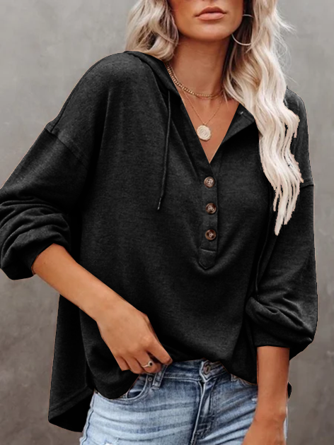 Solid Loose Casual Top