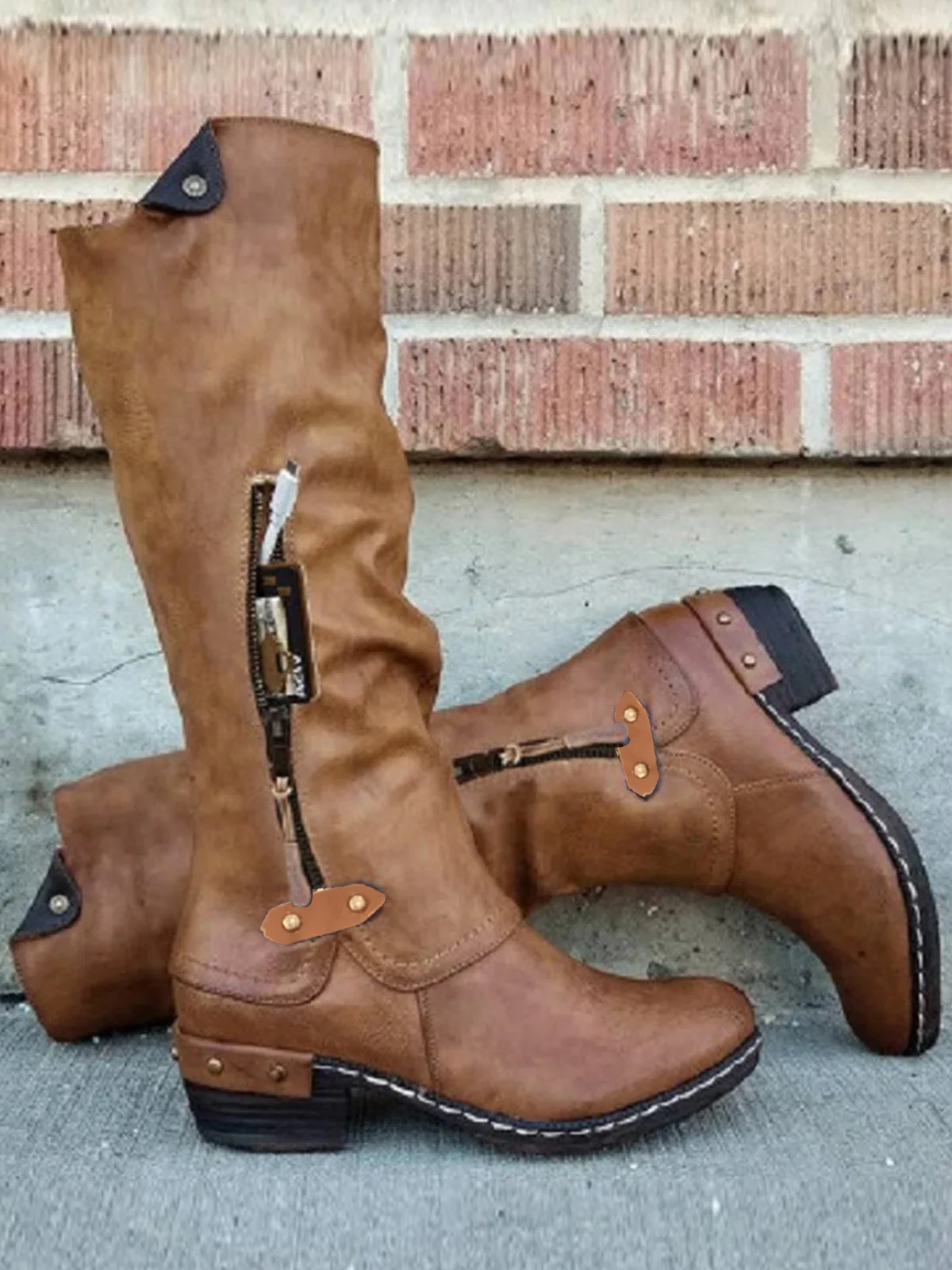 Casual Block Heel Fall Boots