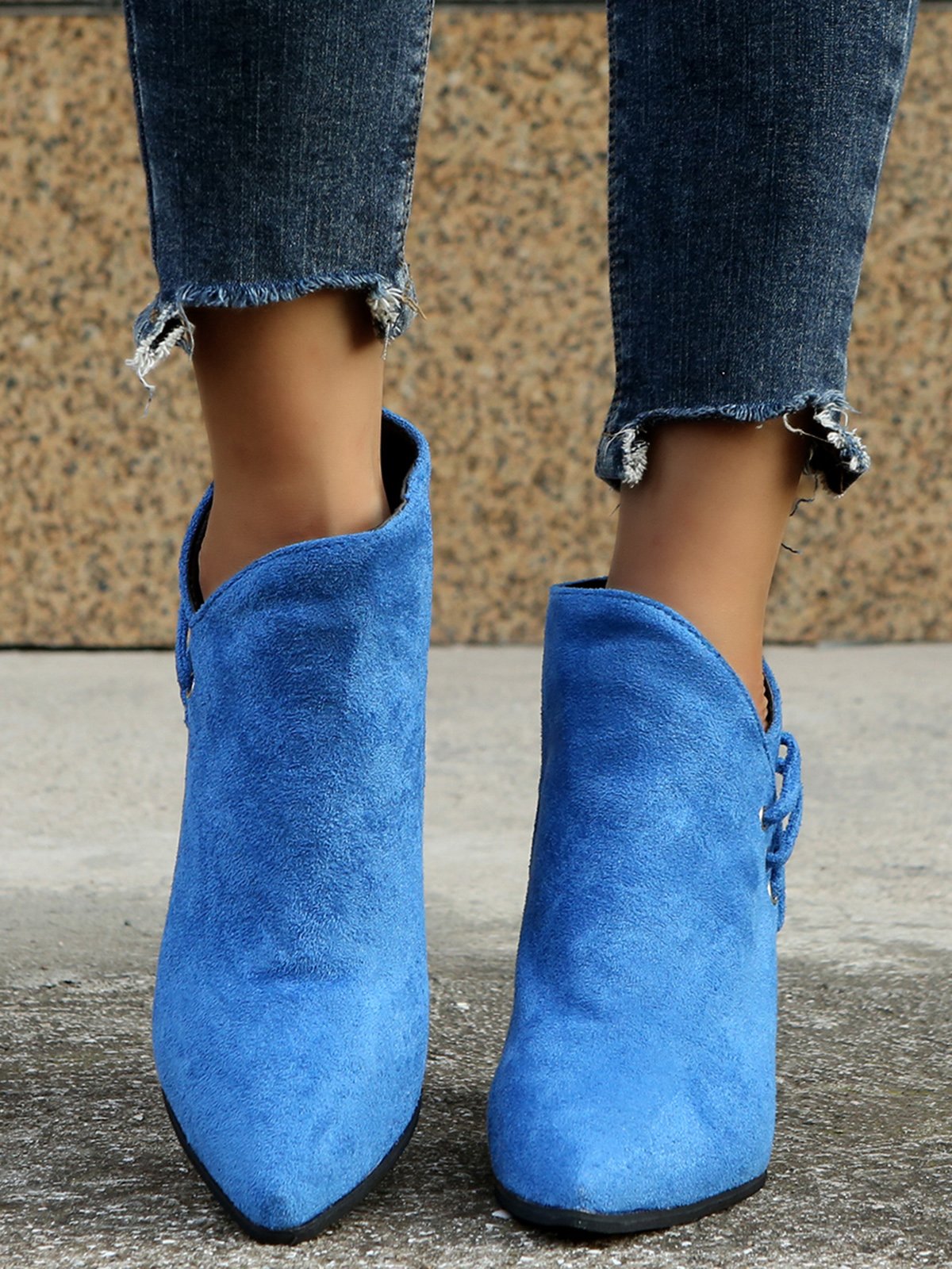 Casual Simple Stitching Zipper Boots