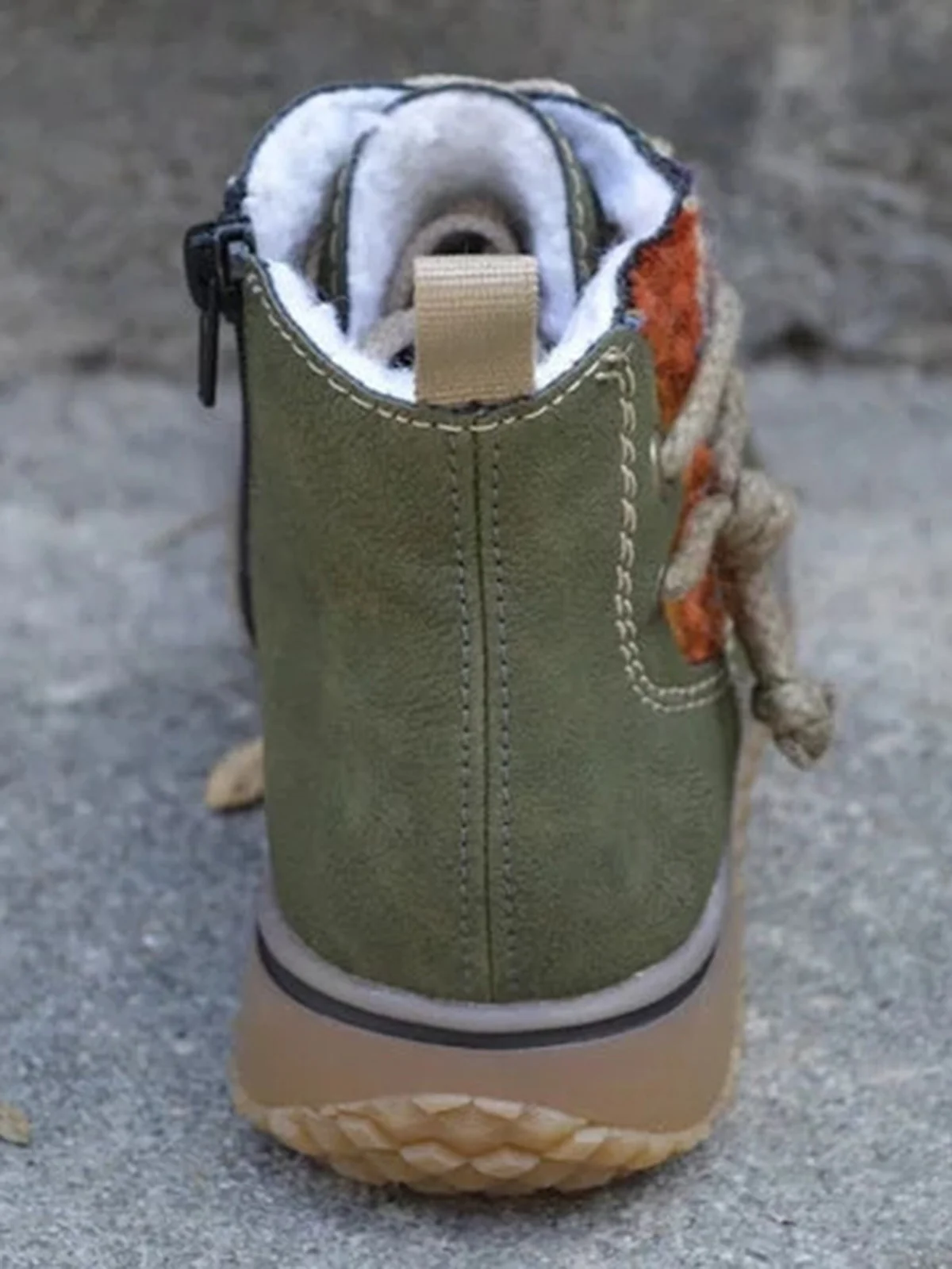 Casual Stitching Lace-up Zipper Snow Snow Snow Boots