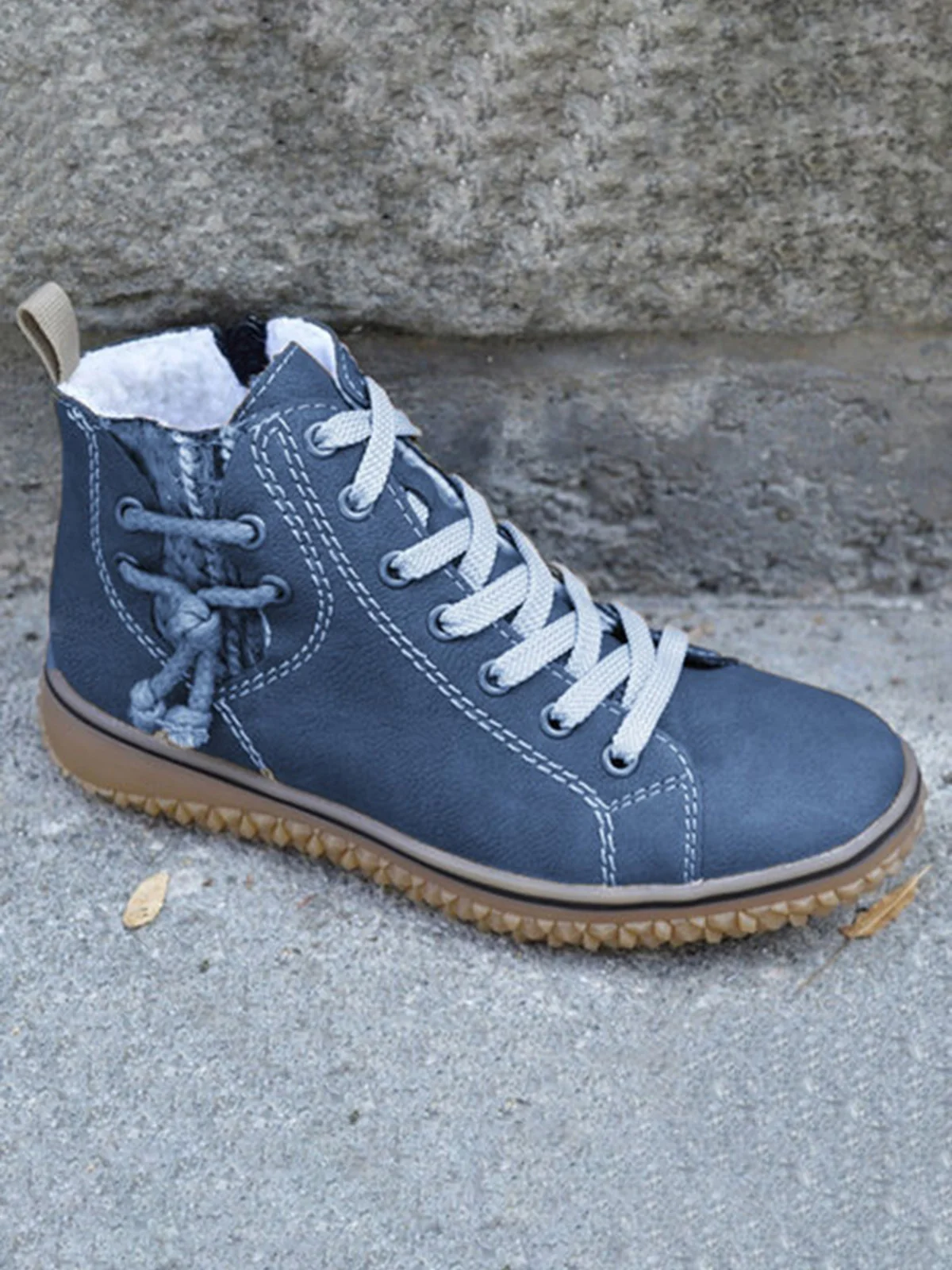 Casual Stitching Lace-up Zipper Snow Snow Snow Boots