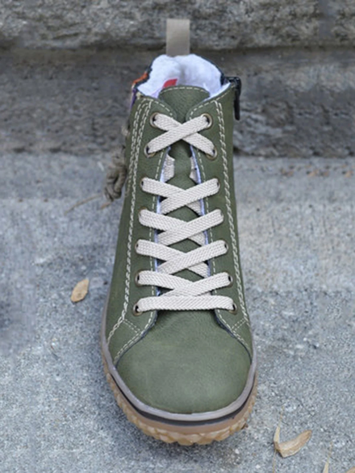 Casual Stitching Lace-up Zipper Snow Snow Snow Boots