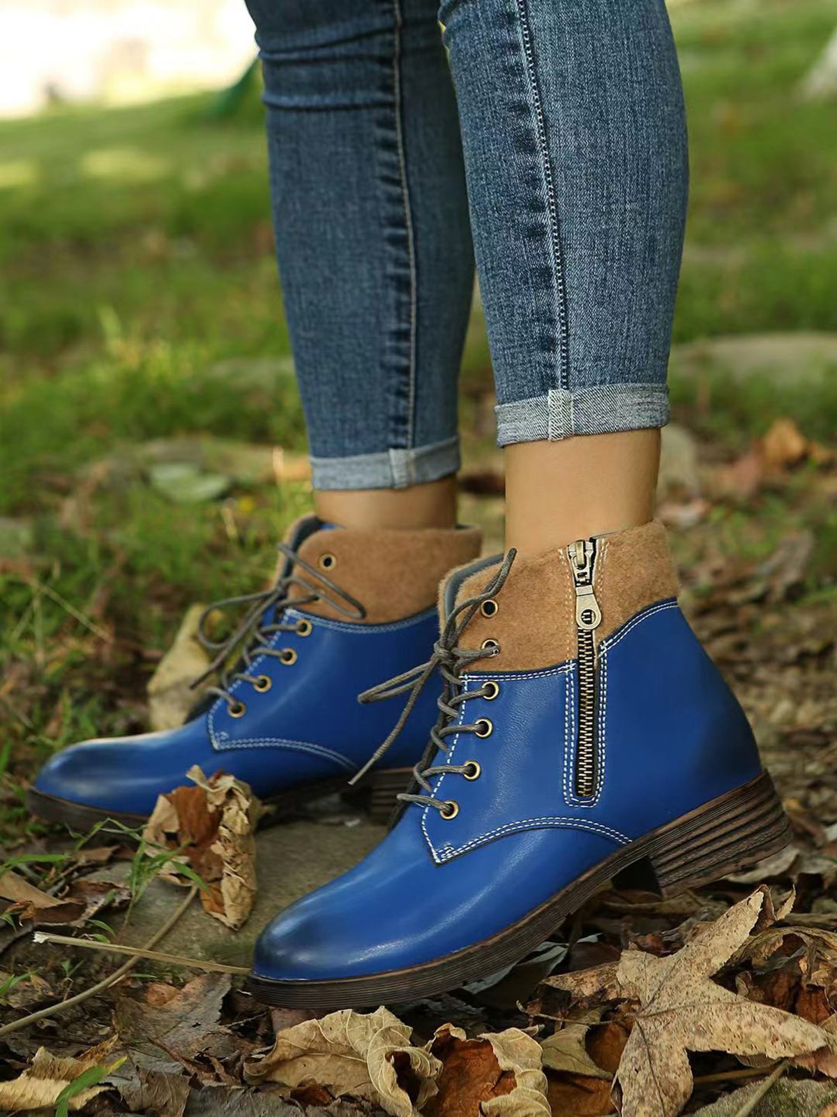 Casual Simple Plain Upgraded Martin Combat Combat Boots