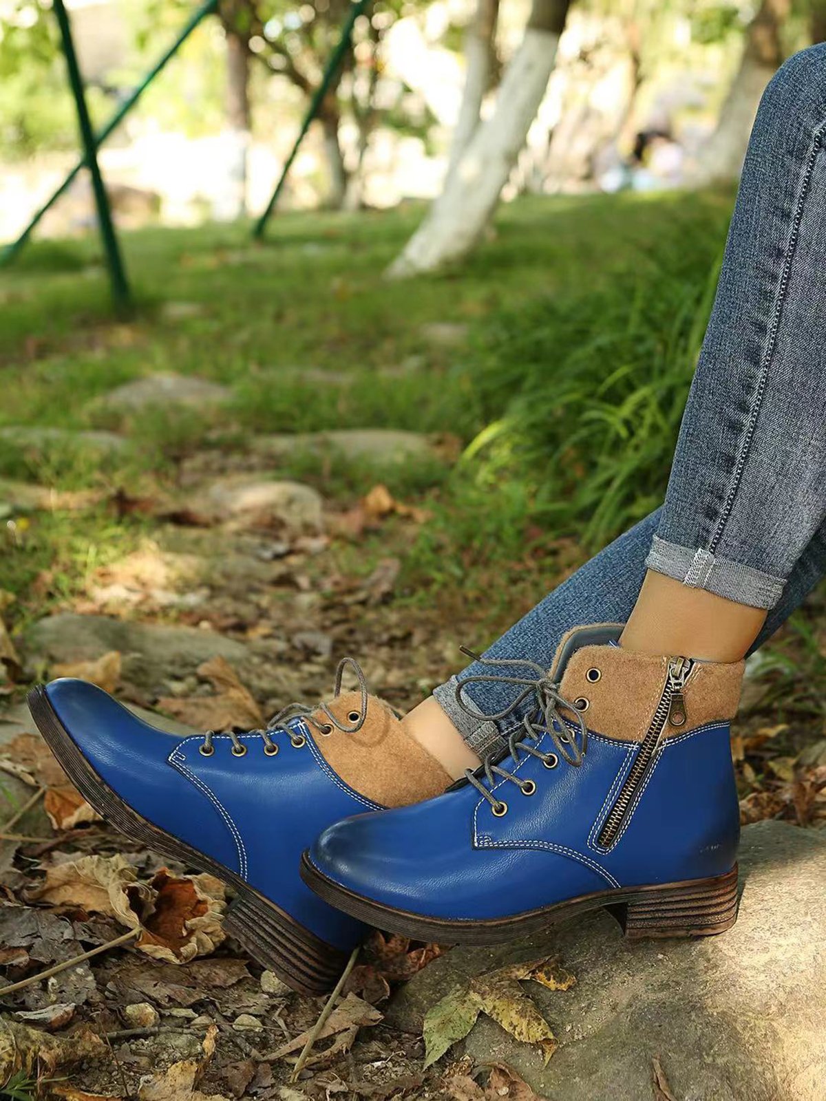 Casual Simple Plain Upgraded Martin Combat Combat Boots