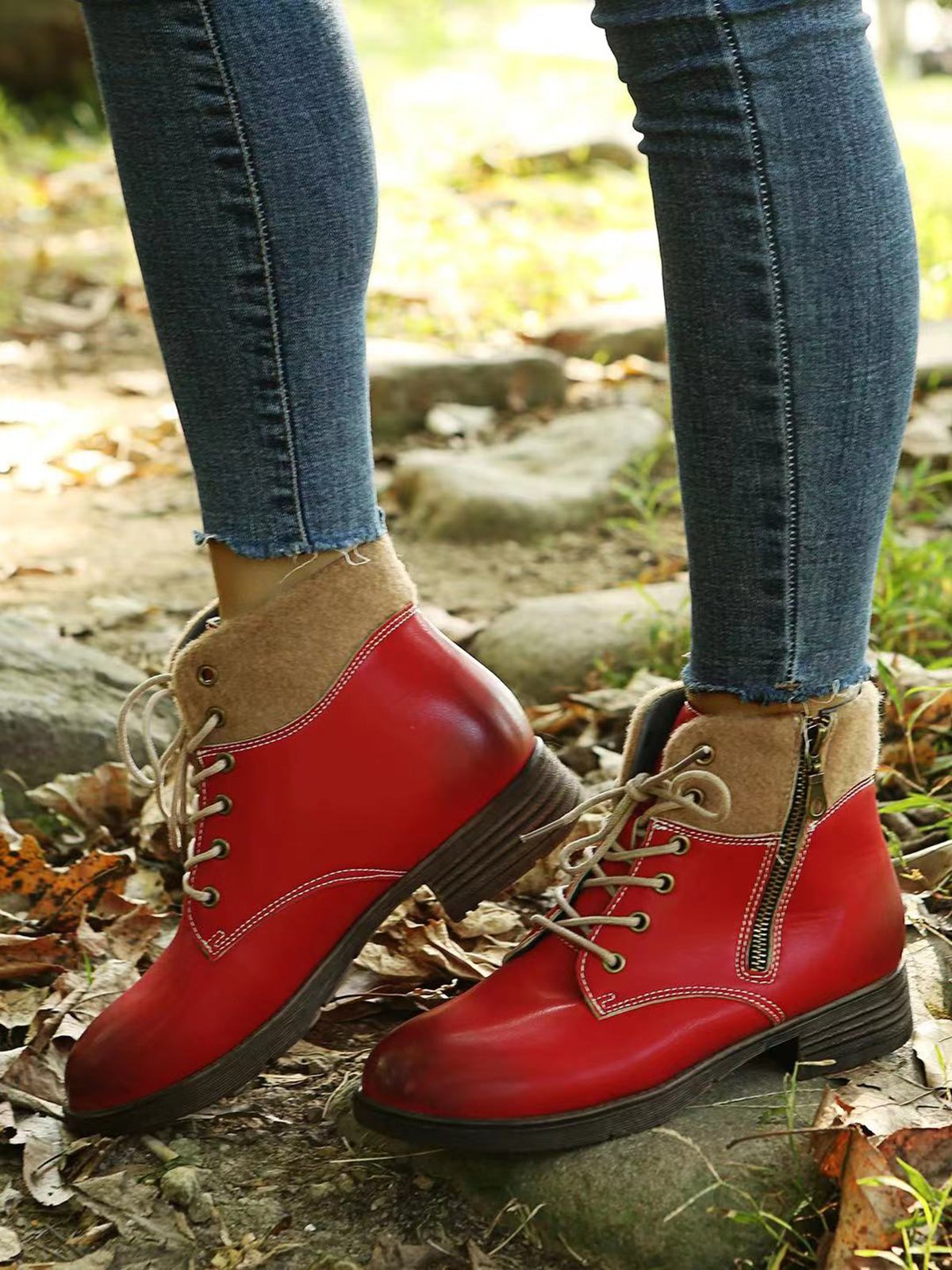 Casual Simple Plain Upgraded Martin Combat Combat Boots