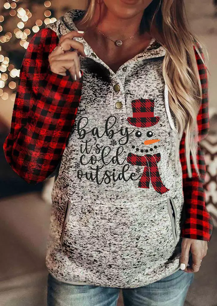 Casual Christmas Snowman Sweatshirts