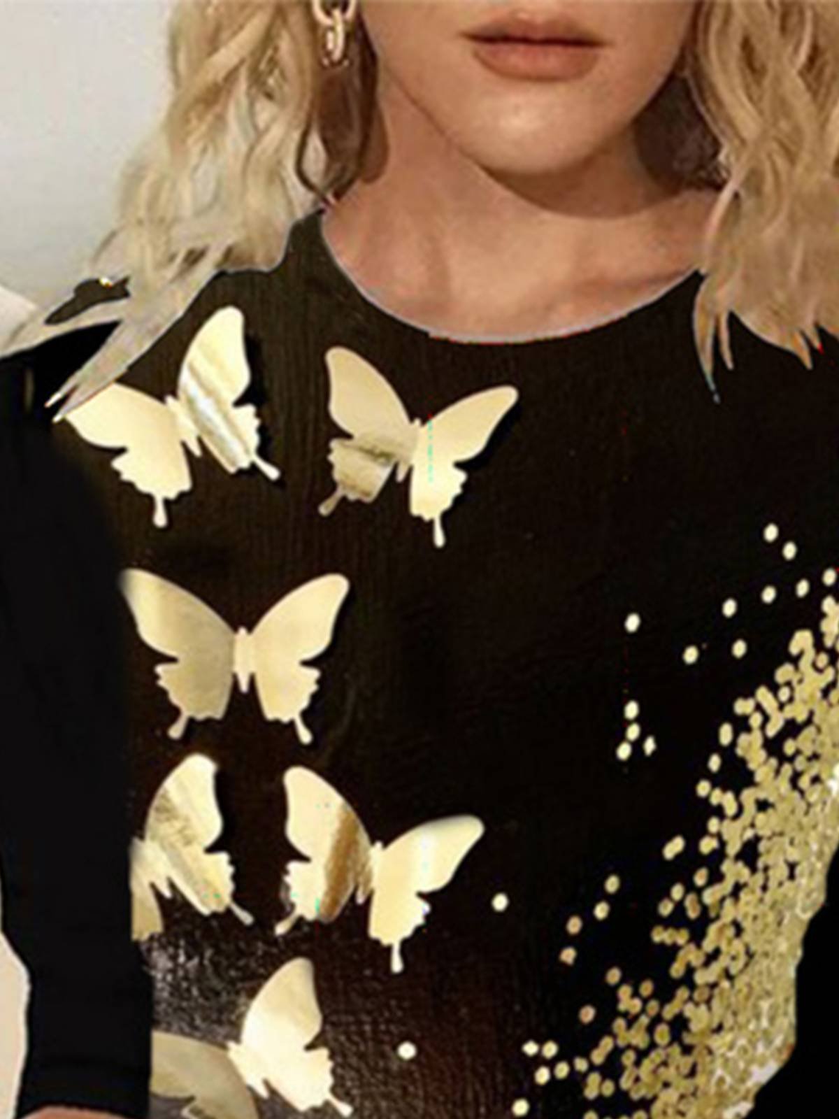 Butterfly Fit Casual Crew Neck Top