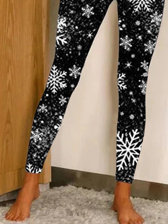 Christmas Snowman Basics Jersey Leggings